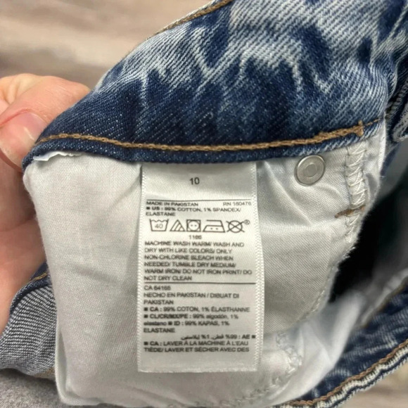 Old navy acid wash high rise o.g straight jeans sz 10 - Picture 6 of 9